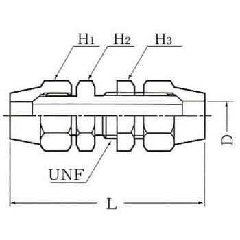 黄銅製管継手 フレアージョイント FBU フレヤードユニオン フジトク