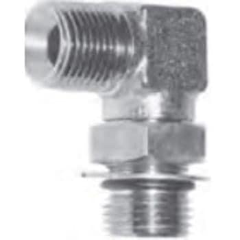 炭素鋼 ホースアダプター(O.R) SWO-4GU G×UNF90°座付エルボ フジトク