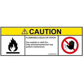 PL警告表示ラベル(ANSI準拠)│ガス・薬液などの危険：可燃性物質│英語(マルチシンボルマーク) SCREENクリエイティブコミュニケーションズ