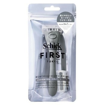 シックファースト シェービング ホルダー 刃付き+替刃1個 アッシュグレー Schick(シック)