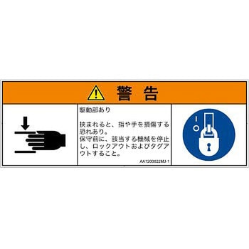 PL警告表示ラベル(ANSI準拠)│機械的な危険：はさまれ(手/指)│日本語(マルチシンボルマーク) SCREENクリエイティブコミュニケーションズ