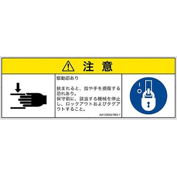 PL警告表示ラベル(ANSI準拠)│機械的な危険：はさまれ(手/指)│日本語(マルチシンボルマーク) SCREENクリエイティブコミュニケーションズ