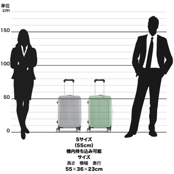 AVENTURA〔アベンチュラ〕スーツケース 55cm Sサイズ(機内持込可)/33L/フロントオープン/TSAロック/USB充電ポート/スーツケースカバー・ネームタグ付/シルバー SWISS MILITARY