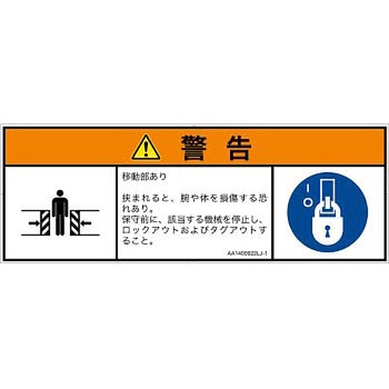PL警告表示ラベル(ANSI準拠)│機械的な危険：押しつぶし(腕/体)│日本語(マルチシンボルマーク) SCREENクリエイティブコミュニケーションズ