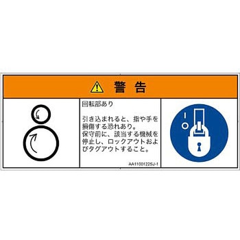 PL警告表示ラベル(ANSI準拠)│機械的な危険：逆回転ローラ│日本語(マルチシンボルマーク) SCREENクリエイティブコミュニケーションズ