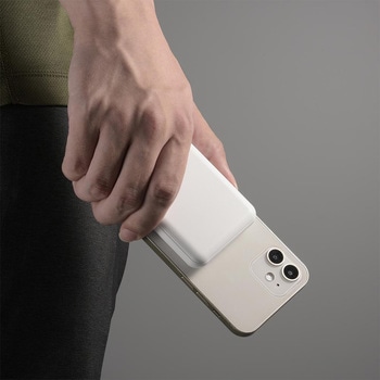 MagSafe対応 モバイルバッテリー 5000mAh ワイヤレス充電 オーム電機