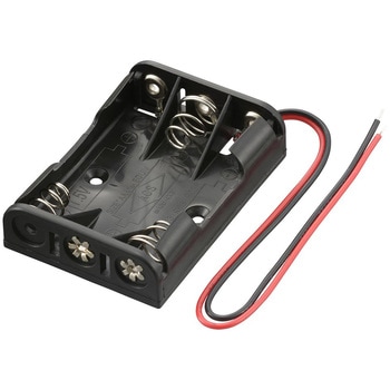 電池ケース 単4×3コ用 リード線付き オーム電機