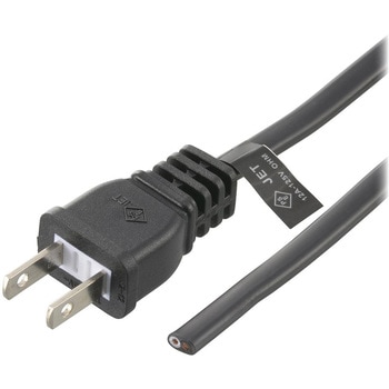 プラグ付き小判コード 補修用 3m オーム電機