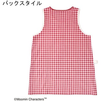 ムーミンエプロン ギンガムチェック レッド セントレディス