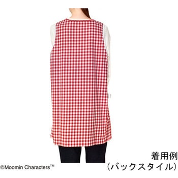 ムーミンエプロン ギンガムチェック レッド セントレディス