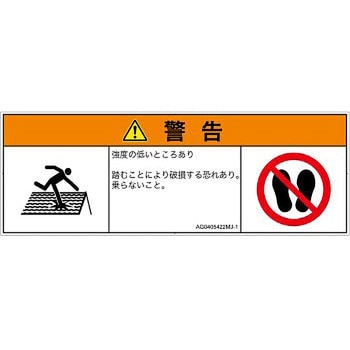 PL警告表示ラベル(ANSI準拠)│人間工学による危険：強度の弱い屋根│日本語(マルチシンボルマーク) SCREENクリエイティブコミュニケーションズ