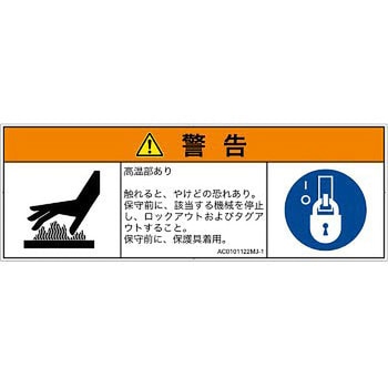 PL警告表示ラベル(ANSI準拠)│熱的な危険：表面高温│日本語(マルチシンボルマーク) SCREENクリエイティブコミュニケーションズ