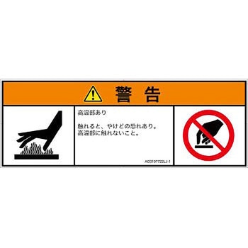 PL警告表示ラベル(ANSI準拠)│熱的な危険：表面高温│日本語(マルチシンボルマーク) SCREENクリエイティブコミュニケーションズ