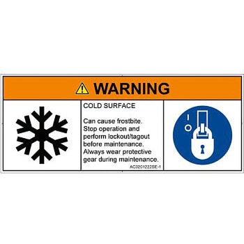 PL警告表示ラベル(ANSI準拠)│熱的な危険：低温/凍結│英語(マルチシンボルマーク) - SCREENクリエイティブコミュニケーションズ