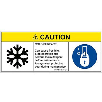 PL警告表示ラベル(ANSI準拠)│熱的な危険：低温/凍結│英語(マルチシンボルマーク) - SCREENクリエイティブコミュニケーションズ