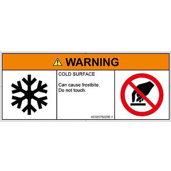 PL警告表示ラベル(ANSI準拠)│熱的な危険：低温/凍結│英語(マルチシンボルマーク) - SCREENクリエイティブコミュニケーションズ