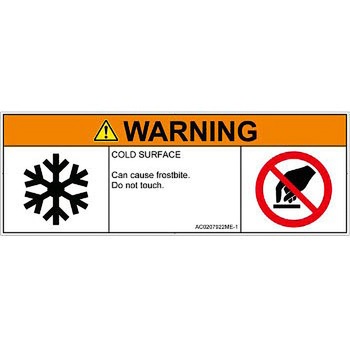 PL警告表示ラベル(ANSI準拠)│熱的な危険：低温/凍結│英語(マルチシンボルマーク) - SCREENクリエイティブコミュニケーションズ