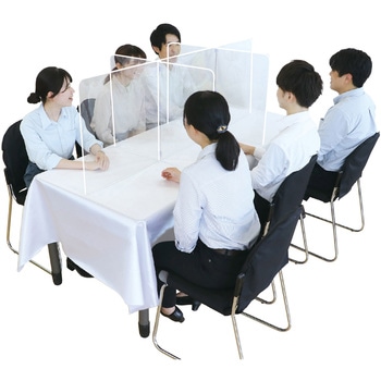 飛沫防止十字型卓上パーテーション 長方形タイプ アーテック(学校教材・教育玩具)