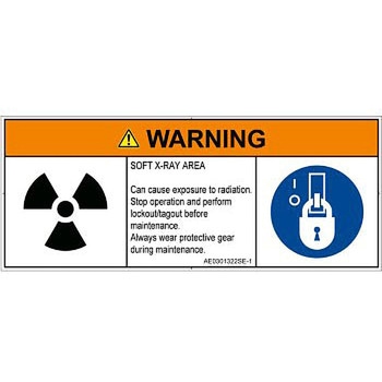PL警告表示ラベル(ANSI準拠)│放射から生じる危険：放射性物質/電離放射線│英語(マルチシンボルマーク) SCREENクリエイティブコミュニケーションズ