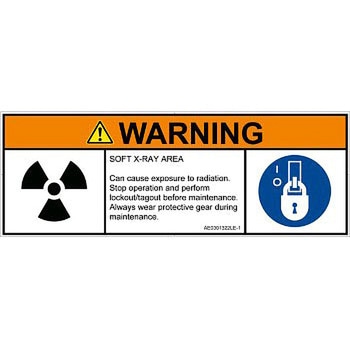 PL警告表示ラベル(ANSI準拠)│放射から生じる危険：放射性物質/電離放射線│英語(マルチシンボルマーク) SCREENクリエイティブコミュニケーションズ