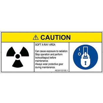 PL警告表示ラベル(ANSI準拠)│放射から生じる危険：放射性物質/電離放射線│英語(マルチシンボルマーク) SCREENクリエイティブコミュニケーションズ