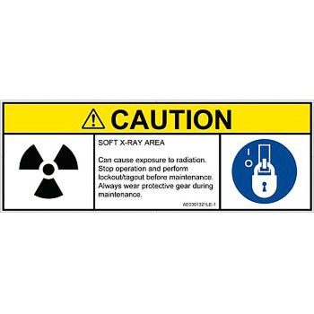 PL警告表示ラベル(ANSI準拠)│放射から生じる危険：放射性物質/電離放射線│英語(マルチシンボルマーク) SCREENクリエイティブコミュニケーションズ
