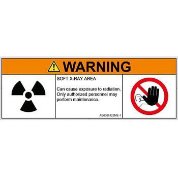 PL警告表示ラベル(ANSI準拠)│放射から生じる危険：放射性物質/電離放射線│英語(マルチシンボルマーク) SCREENクリエイティブコミュニケーションズ