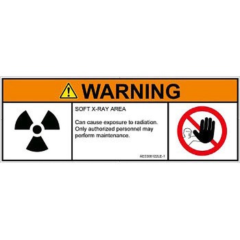 PL警告表示ラベル(ANSI準拠)│放射から生じる危険：放射性物質/電離放射線│英語(マルチシンボルマーク) SCREENクリエイティブコミュニケーションズ