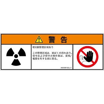 PL警告表示ラベル(ANSI準拠)│放射から生じる危険：放射性物質/電離放射線│日本語(マルチシンボルマーク) SCREENクリエイティブコミュニケーションズ