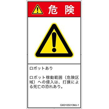 PL警告表示ラベル(GB準拠)│その他の危険：一般的な警告│日本語(タテ) SCREENクリエイティブコミュニケーションズ