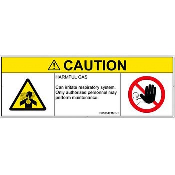PL警告表示ラベル(ISO/SEMI準拠)│ガス・薬液などの危険：有毒ガス/窒息│英語(マルチシンボルマーク) SCREENクリエイティブコミュニケーションズ