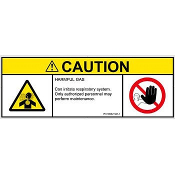 PL警告表示ラベル(ISO/SEMI準拠)│ガス・薬液などの危険：有毒ガス/窒息│英語(マルチシンボルマーク) SCREENクリエイティブコミュニケーションズ