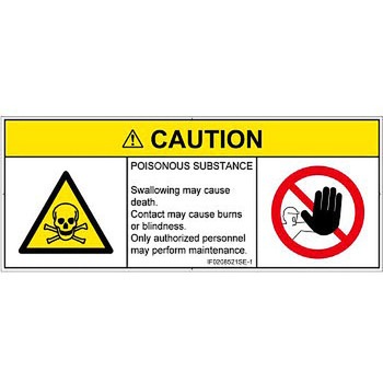 PL警告表示ラベル(ISO/SEMI準拠)│ガス・薬液などの危険：有毒物質│英語(マルチシンボルマーク) SCREENクリエイティブコミュニケーションズ