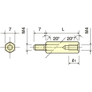 BSB-429.5E 黄銅スペーサー(六角) / BSB-ERoHS2対応品 廣杉計器