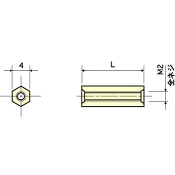 ジュラコン(R) スペーサー(六角) / AS RoHS2対応品 廣杉計器