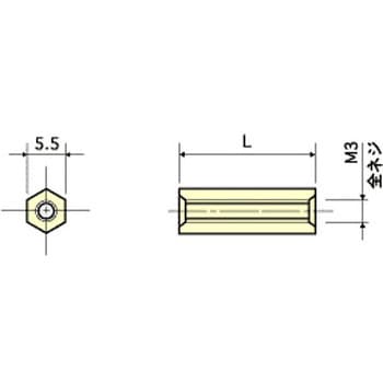 ジュラコン(R) スペーサー(六角) / AS RoHS2対応品 廣杉計器