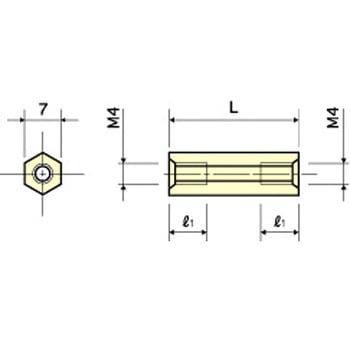 ジュラコン(R) スペーサー(六角) / AS RoHS2対応品 廣杉計器