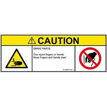 PL警告表示ラベル(ISO/SEMI準拠)│機械的な危険：はさまれ(手/指)│英語(マルチシンボルマーク) SCREENクリエイティブコミュニケーションズ