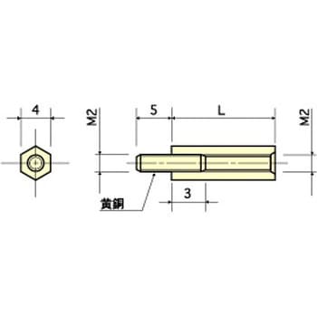 ジュラコン スペーサー(六角)ネジ込接着固定 / BS-WE RoHS2対応品 廣杉