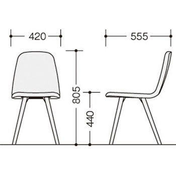 ミーティングチェアー(肘無) E370型 ナイキ