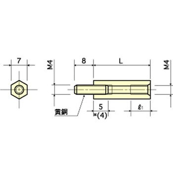 ジュラコン スペーサー(六角)ネジ込接着固定 / BS-WE RoHS2対応品 廣杉