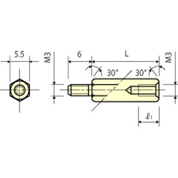 ステンレス スペーサー(六角) / BSU RoHS2対応品 - 廣杉計器