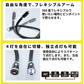 乾電池式 LEDフレキシブルネックライト 平野商会
