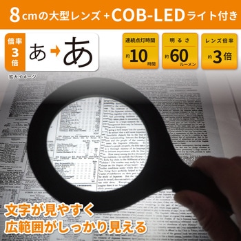 COB型LEDライト付きルーペ 平野商会