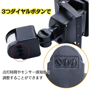 ソーラーセンサー LED投光器 防犯対策 万方商事