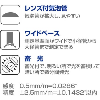 スロープレベルワイド カラー気泡管 アックスブレーン