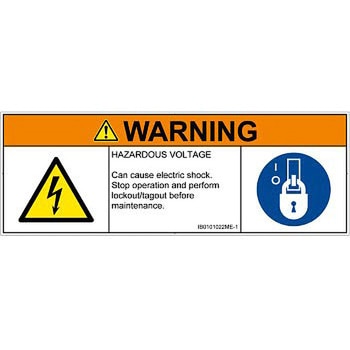 PL警告表示ラベル(ISO/SEMI準拠)│電気的な危険：感電│英語(マルチシンボルマーク) SCREENクリエイティブコミュニケーションズ