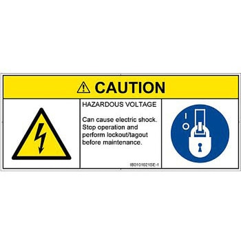 PL警告表示ラベル(ISO/SEMI準拠)│電気的な危険：感電│英語(マルチシンボルマーク) SCREENクリエイティブコミュニケーションズ