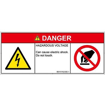 PL警告表示ラベル(ISO/SEMI準拠)│電気的な危険：感電│英語(マルチシンボルマーク) SCREENクリエイティブコミュニケーションズ