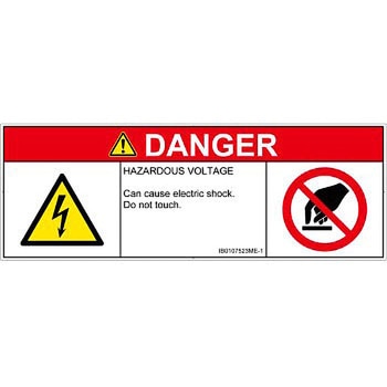 PL警告表示ラベル(ISO/SEMI準拠)│電気的な危険：感電│英語(マルチシンボルマーク) SCREENクリエイティブコミュニケーションズ